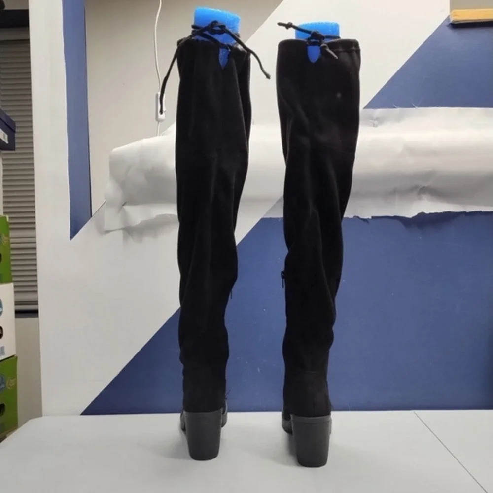 ZIGIsoho Winter Boots Womens Size 7 Black Textile Fabric Over The Knee‎ Pull-On